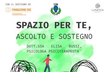 Nasce “Spazio per Te”: ascolto e sostegno psicologico per la Comunità